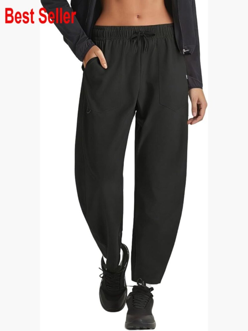 Water Resistant Barrel Pants Lightweight Travel Sweatpants Hiking Ankle Trousers